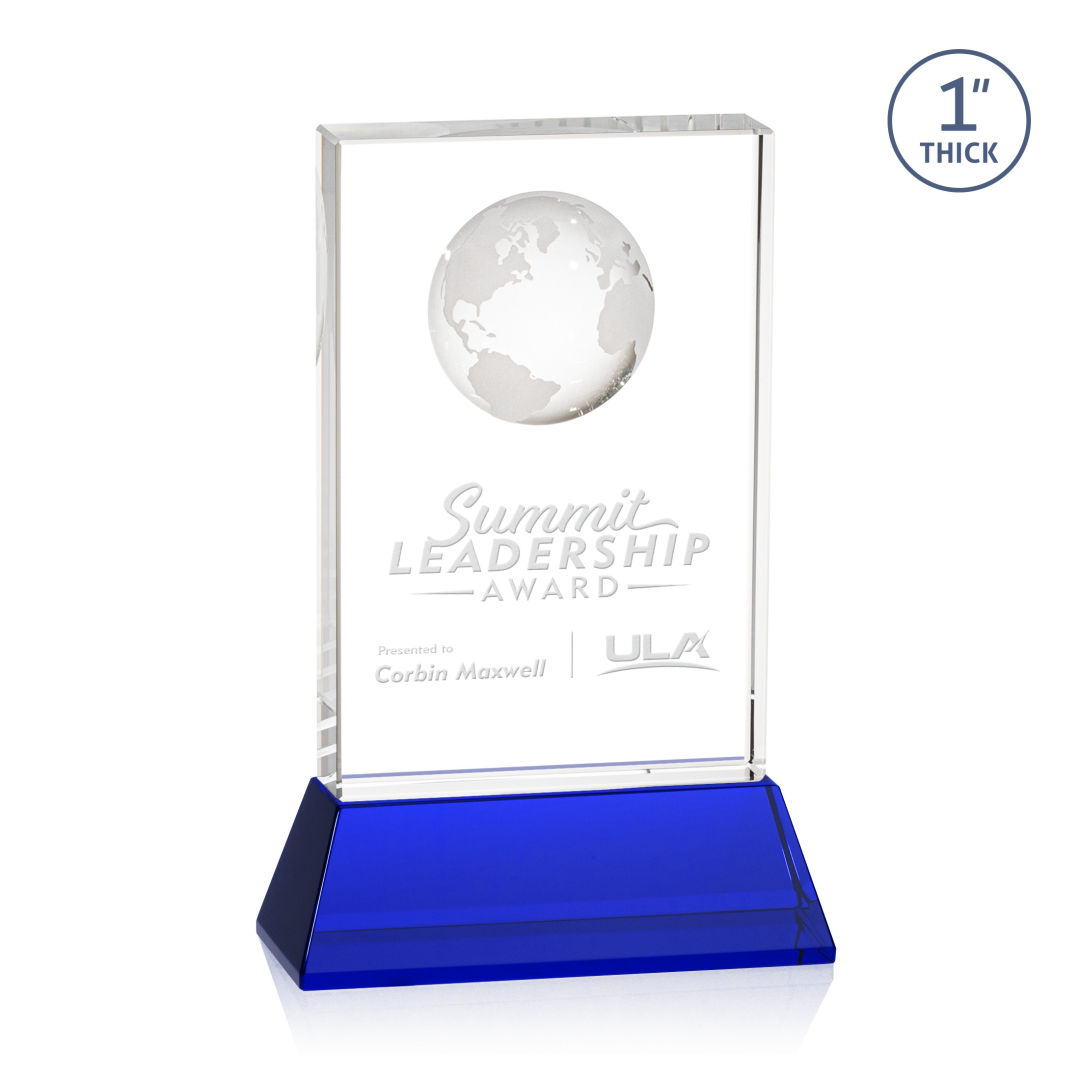 Ambassador Globe Award on Base - Blue 4