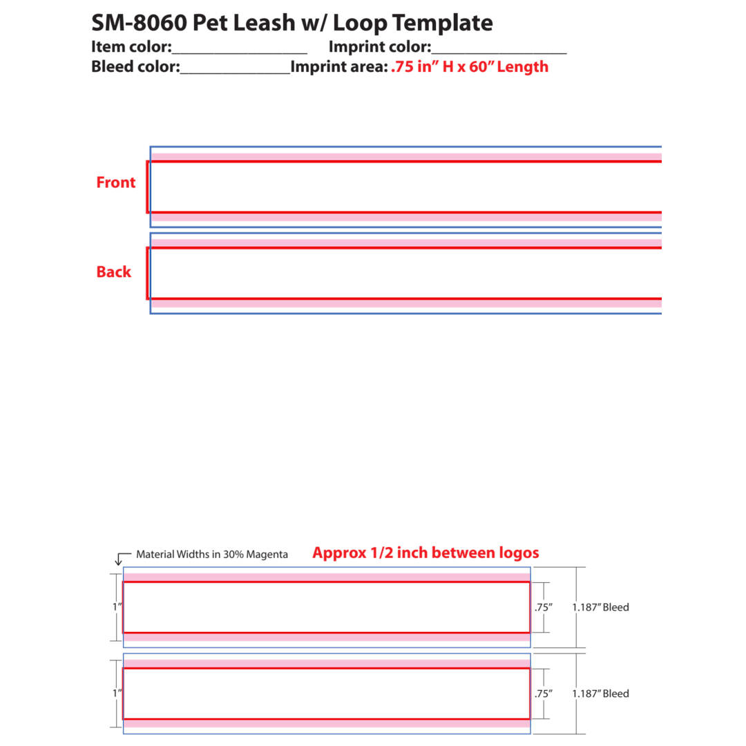 Full Color 1" Wide Premium Pet Leash 31