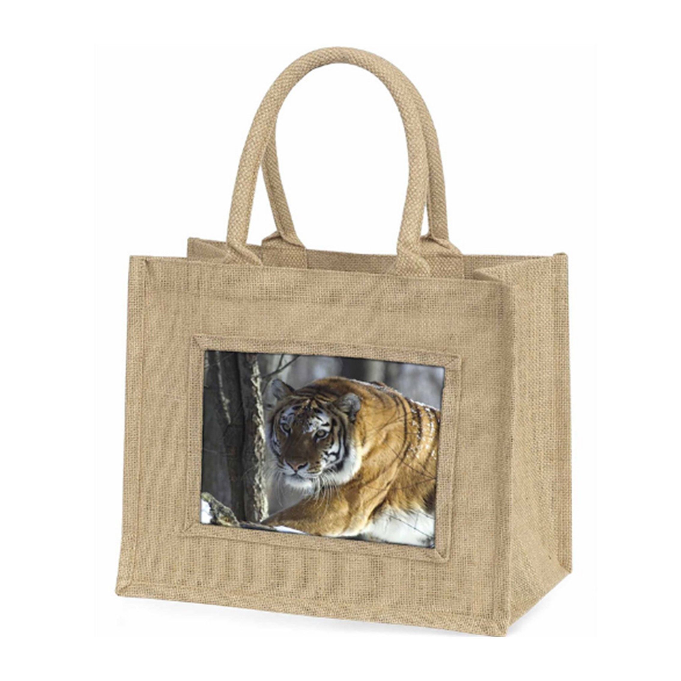Customized Size Printing Logo Jute Tote Bag 3