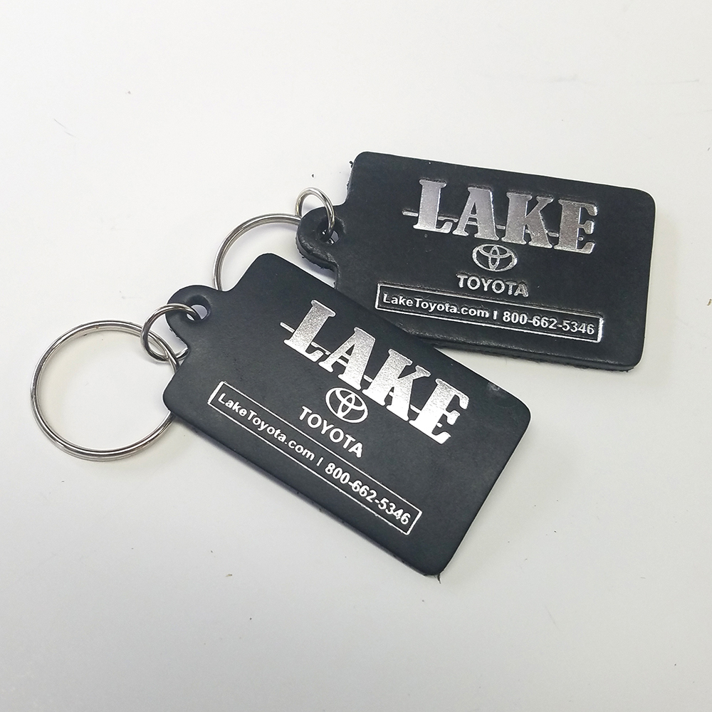 Ice Box Leather Key Chain w/Jump Ring 2