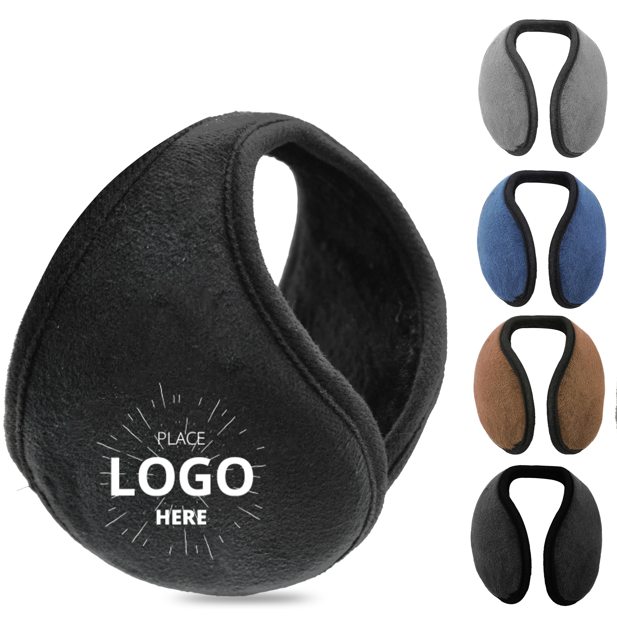MOQ 50 Warm Thickened Fleece Ear Muffs for Adults Winter Gear 3