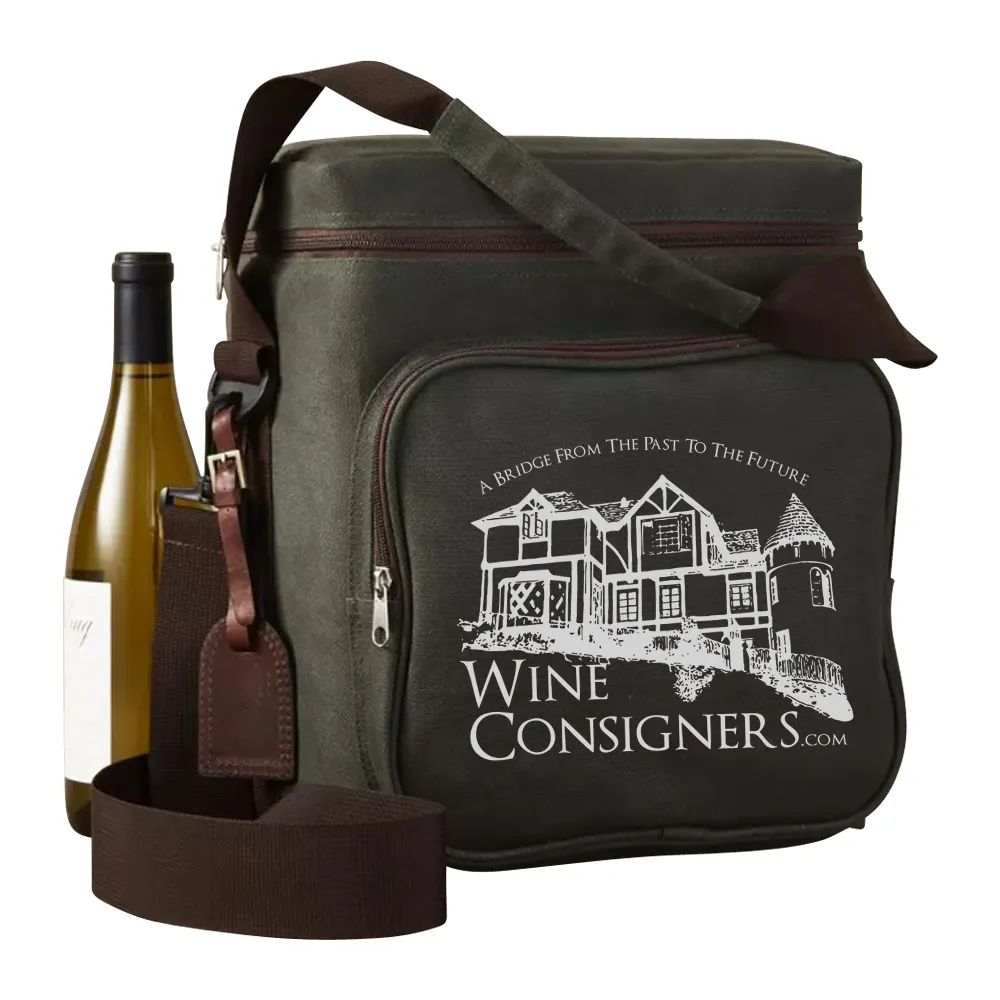 6-Bottle Insulated Canvas Wine Bag 7