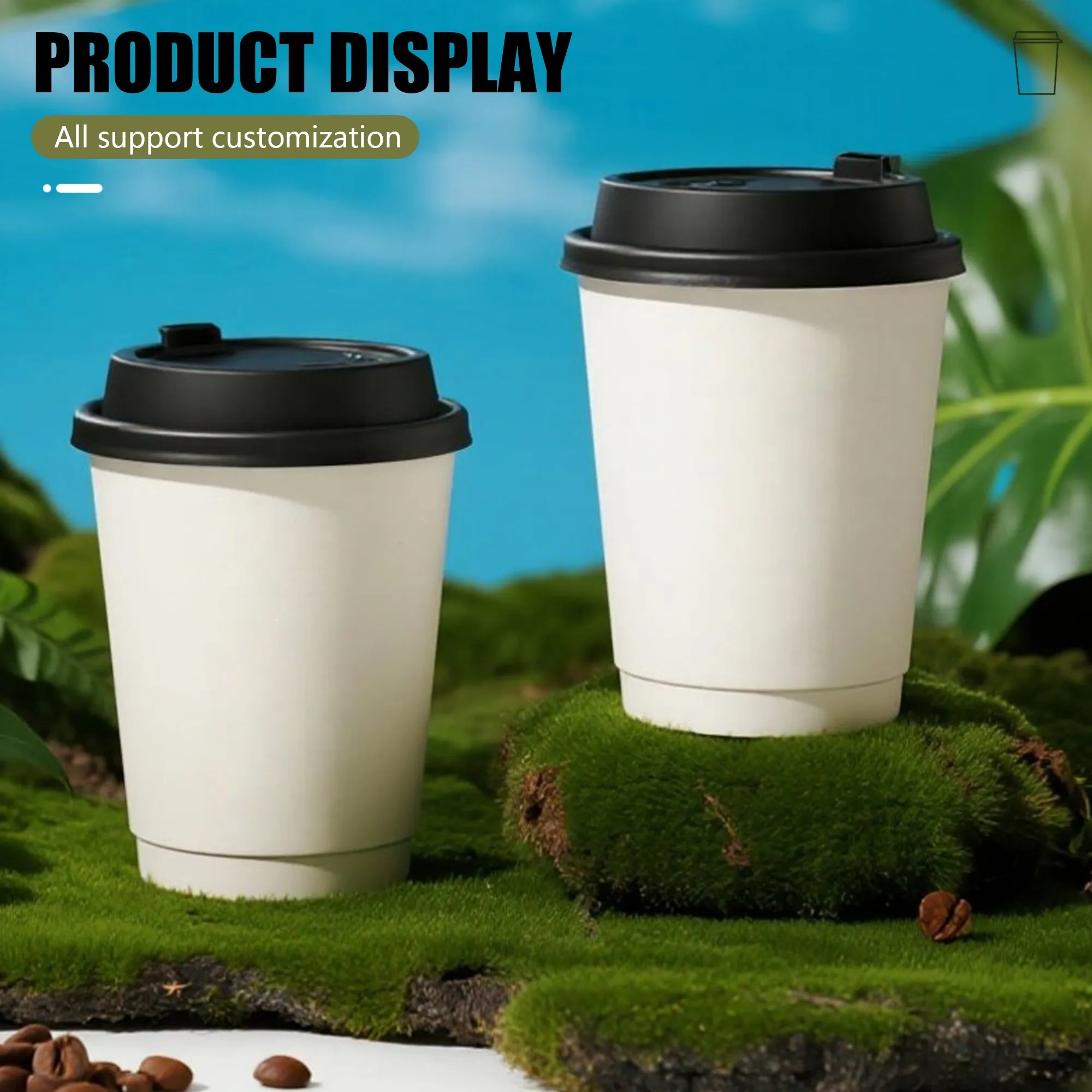 9oz Insulated Paper Cup With Lid Free Shipping 2