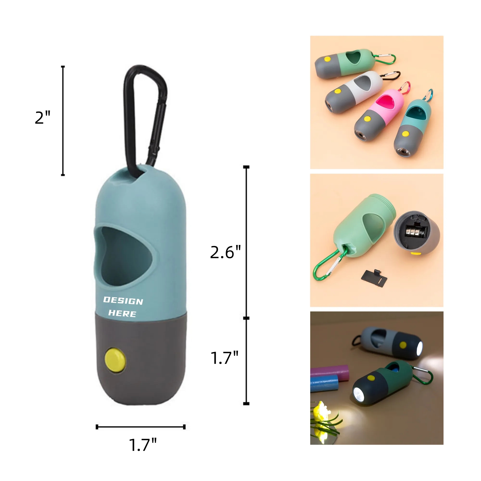 Pet Waste Disposal Bag Dispenser With LED Flashlight 2