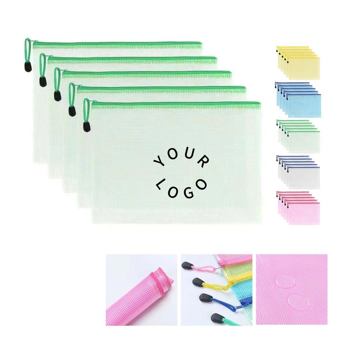 Transparent PVC Zipper Bag for Papers A4 4