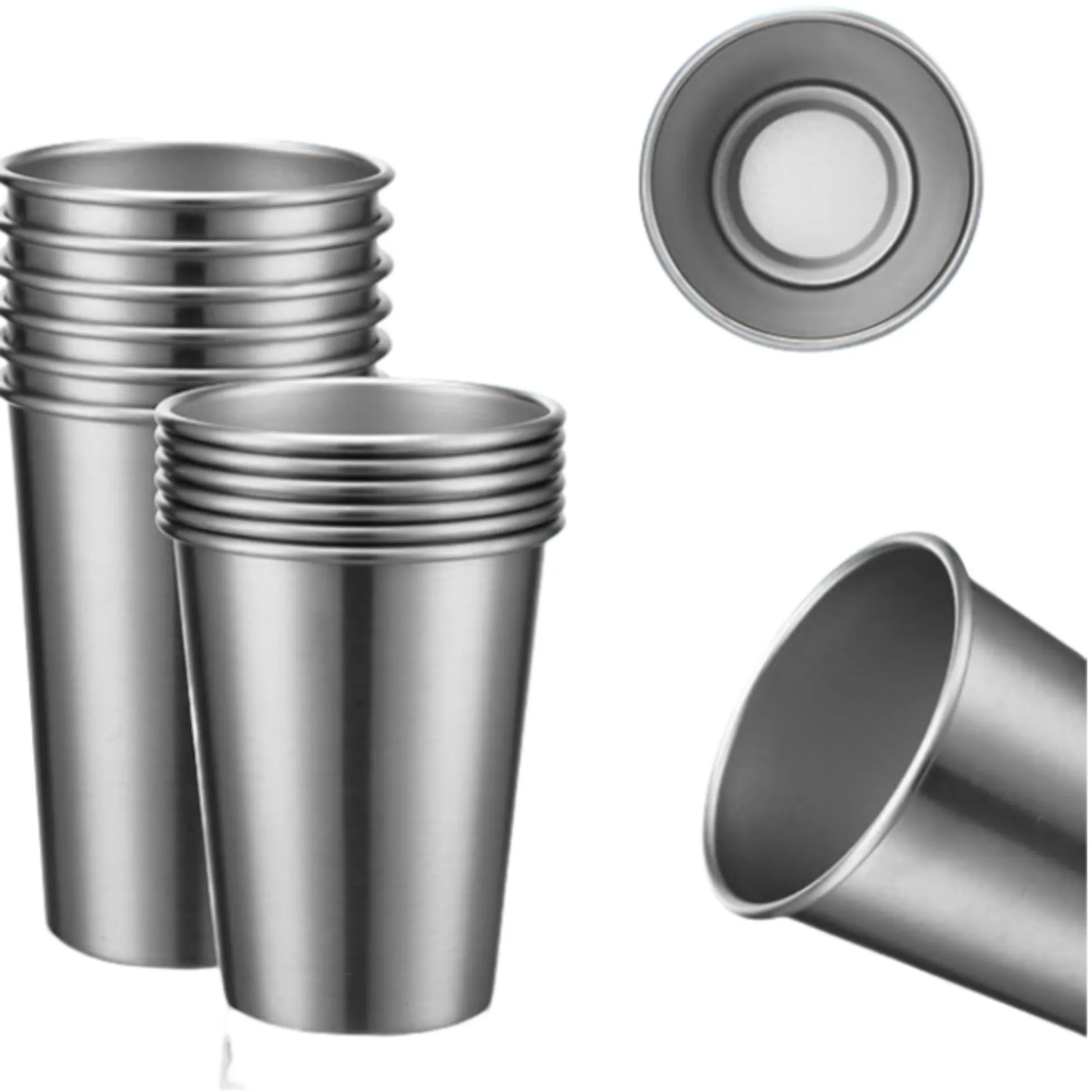 16oz Stainless Steel Pint Cups 6