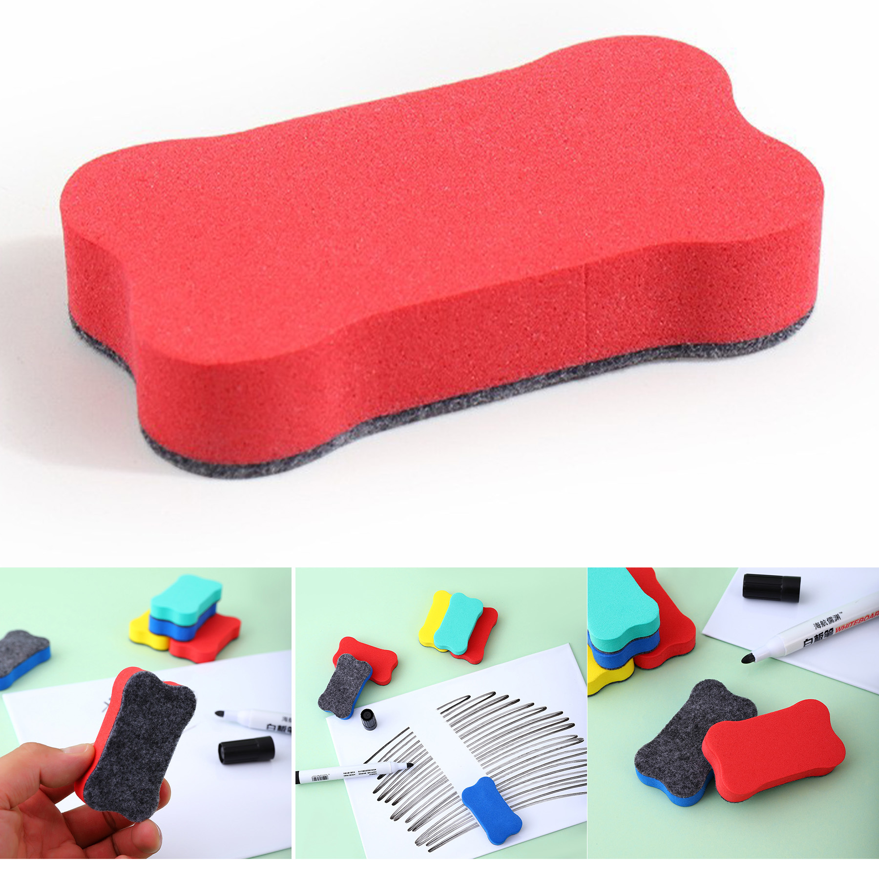 Small Magnetic Dry Eraser Chalkboard Cleaners Wiper 2