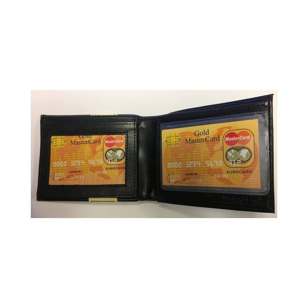 Leather Bi-Fold Wallets - Black 2