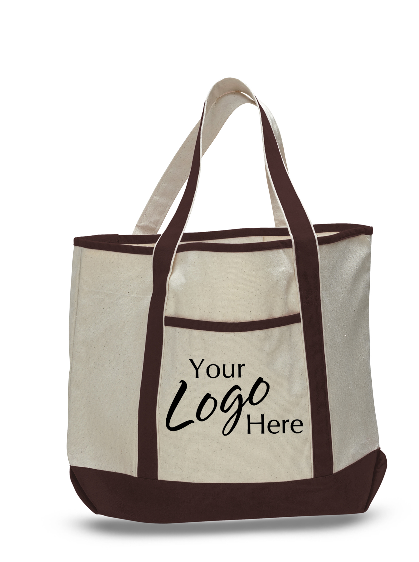 Canvas Large Deluxe Tote Bag 22" W x 16" H with 6" Gusset, custom tote bag with logo imprint 9