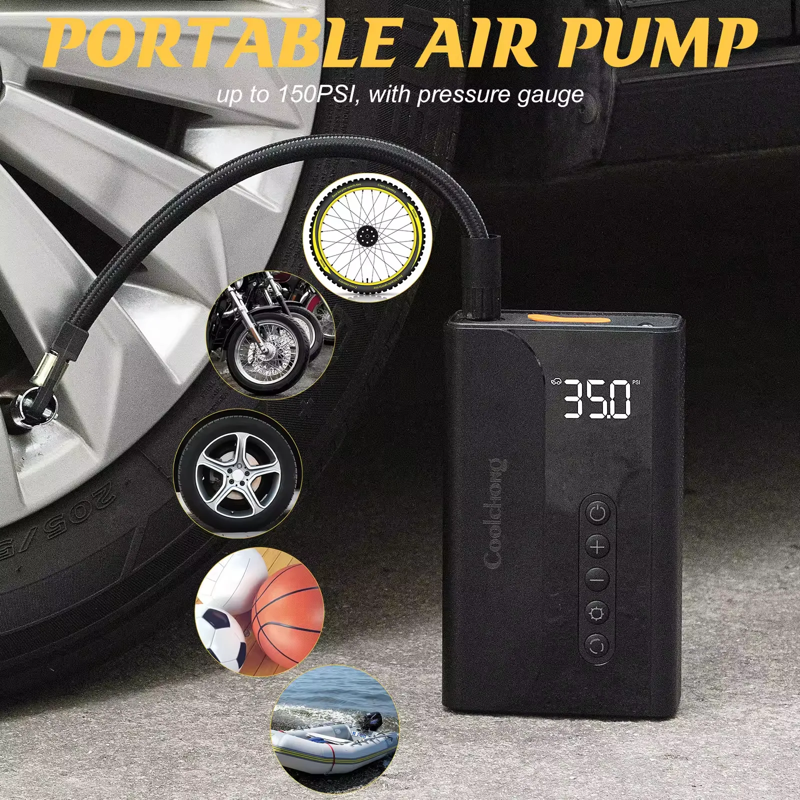 Jump Starter with 150PSI Digital Auto Tire Inflator 2