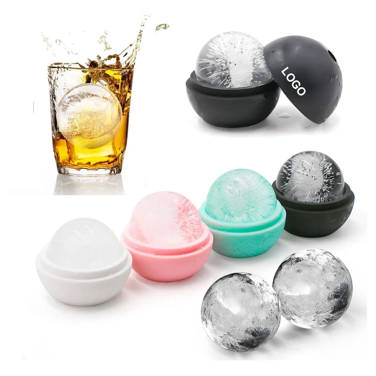 2.5 Inch Round Ice Cube Molds 2