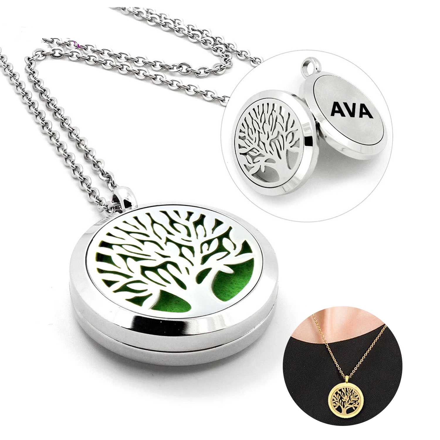 Skeleton Aromatherapy Diffuser Necklace 3