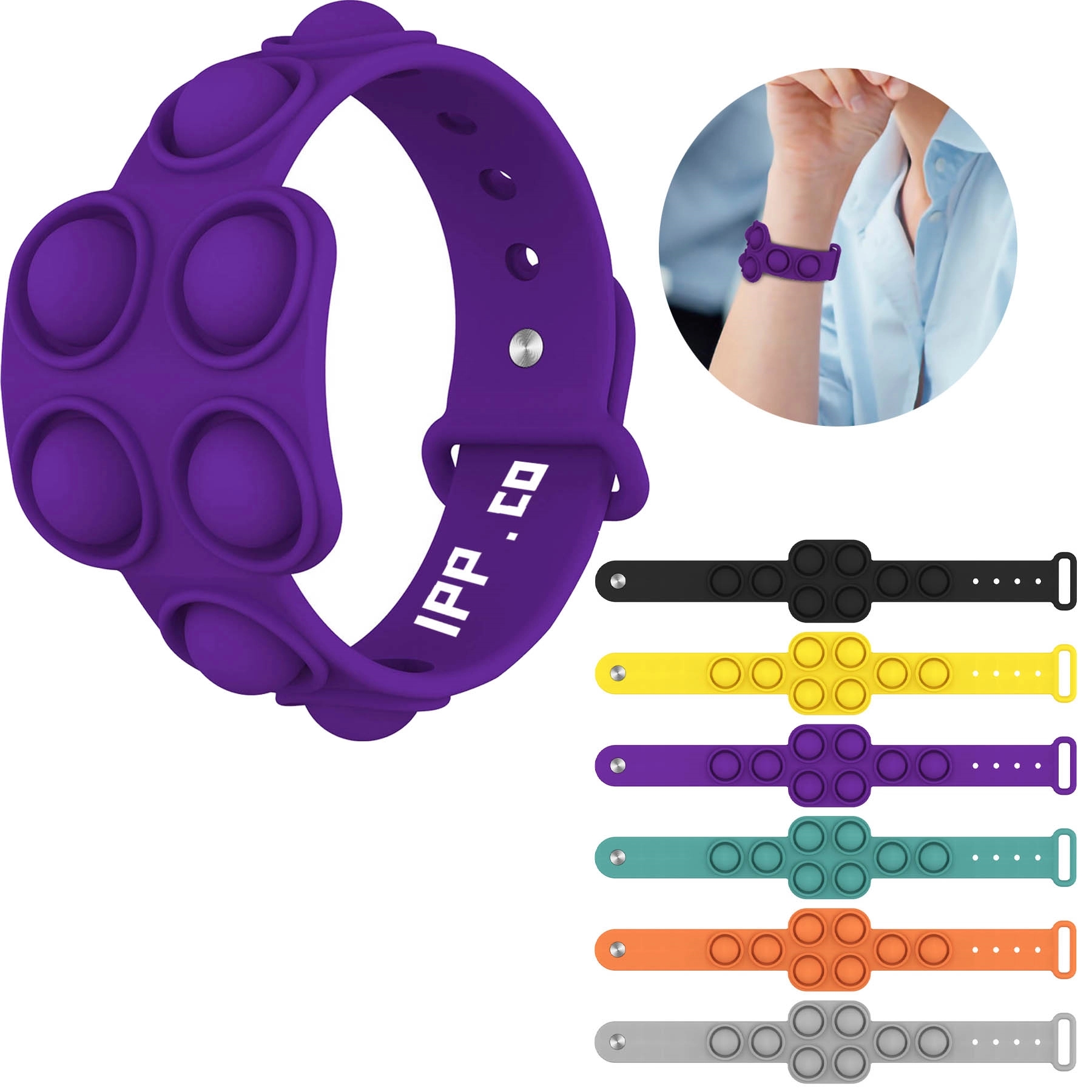 Push Pops Bubble Sensory Fidget Bracelet Toys Stress Relief 2