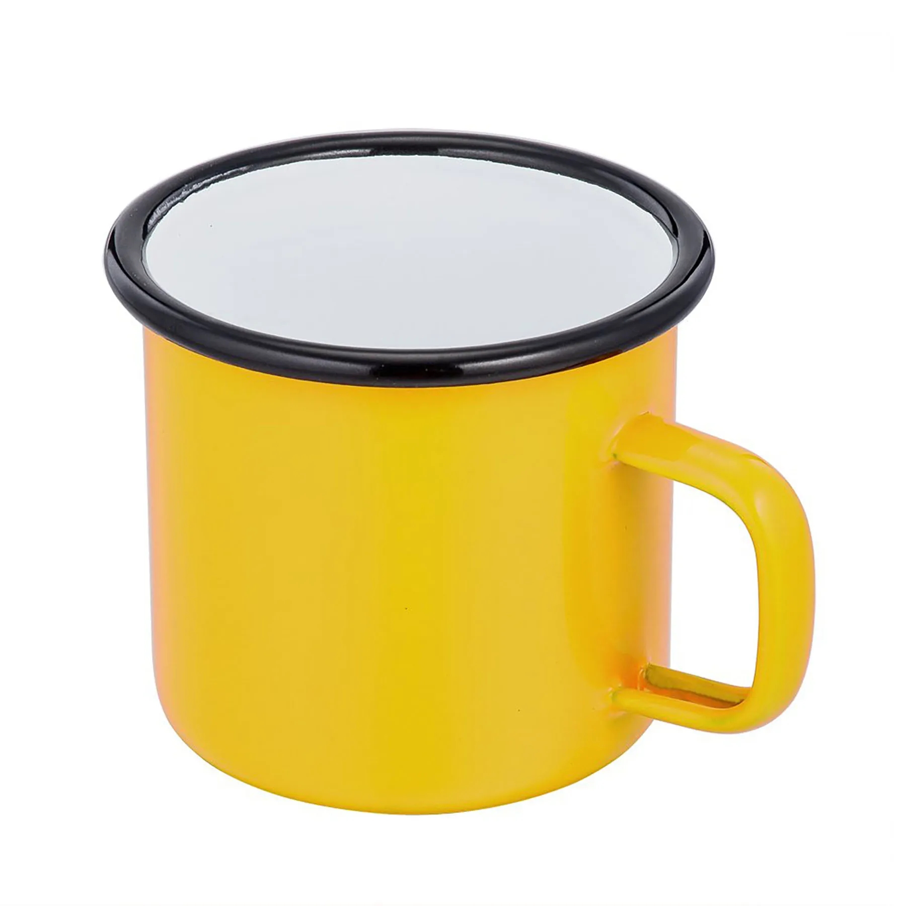 12oz White Enamel Mug 11