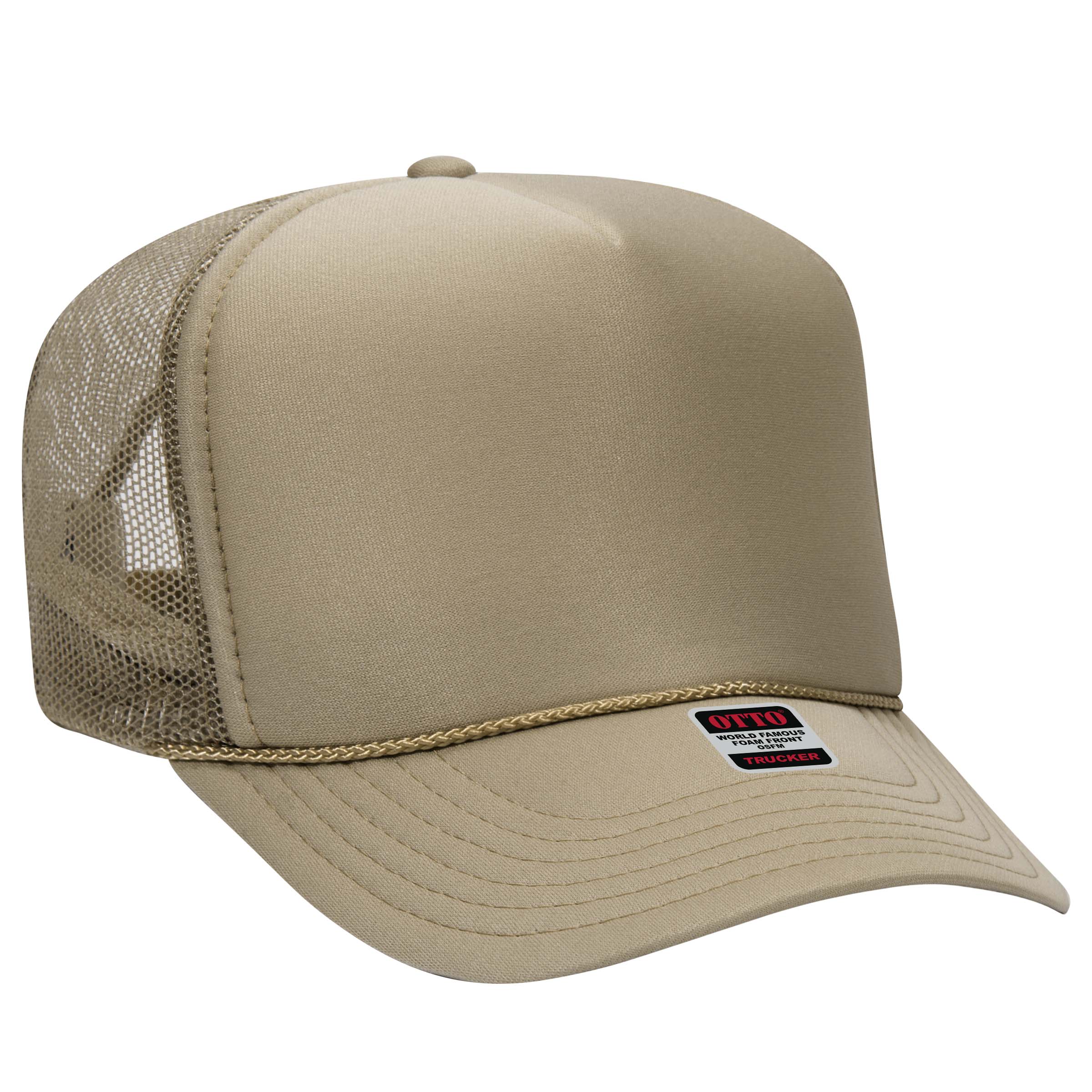 OTTO CAP® 5 Panel High Crown Mesh Back Trucker Hat 196