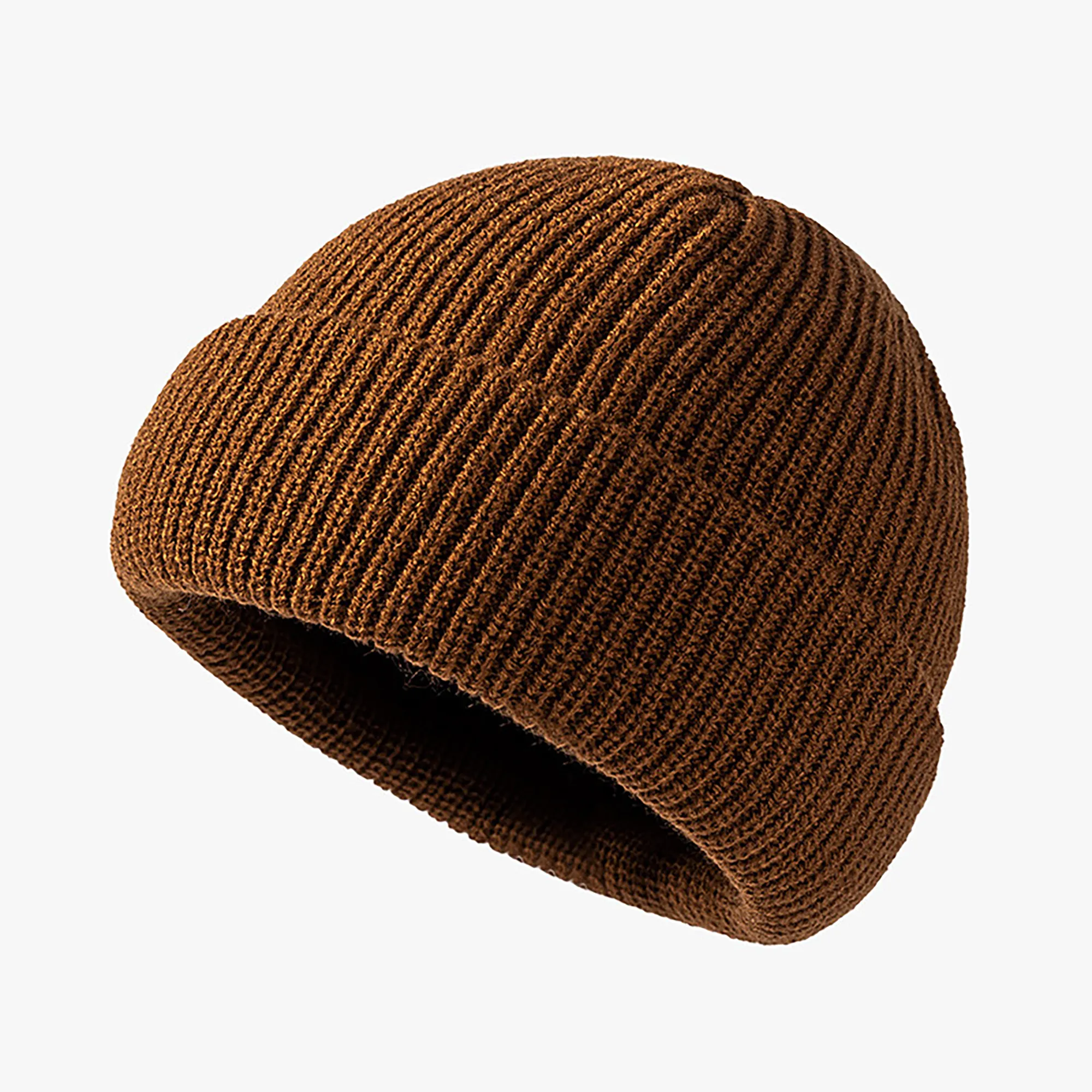 Warm Soft Knitted Beanie Hat Solid Color Premium Cuffed Knit 5