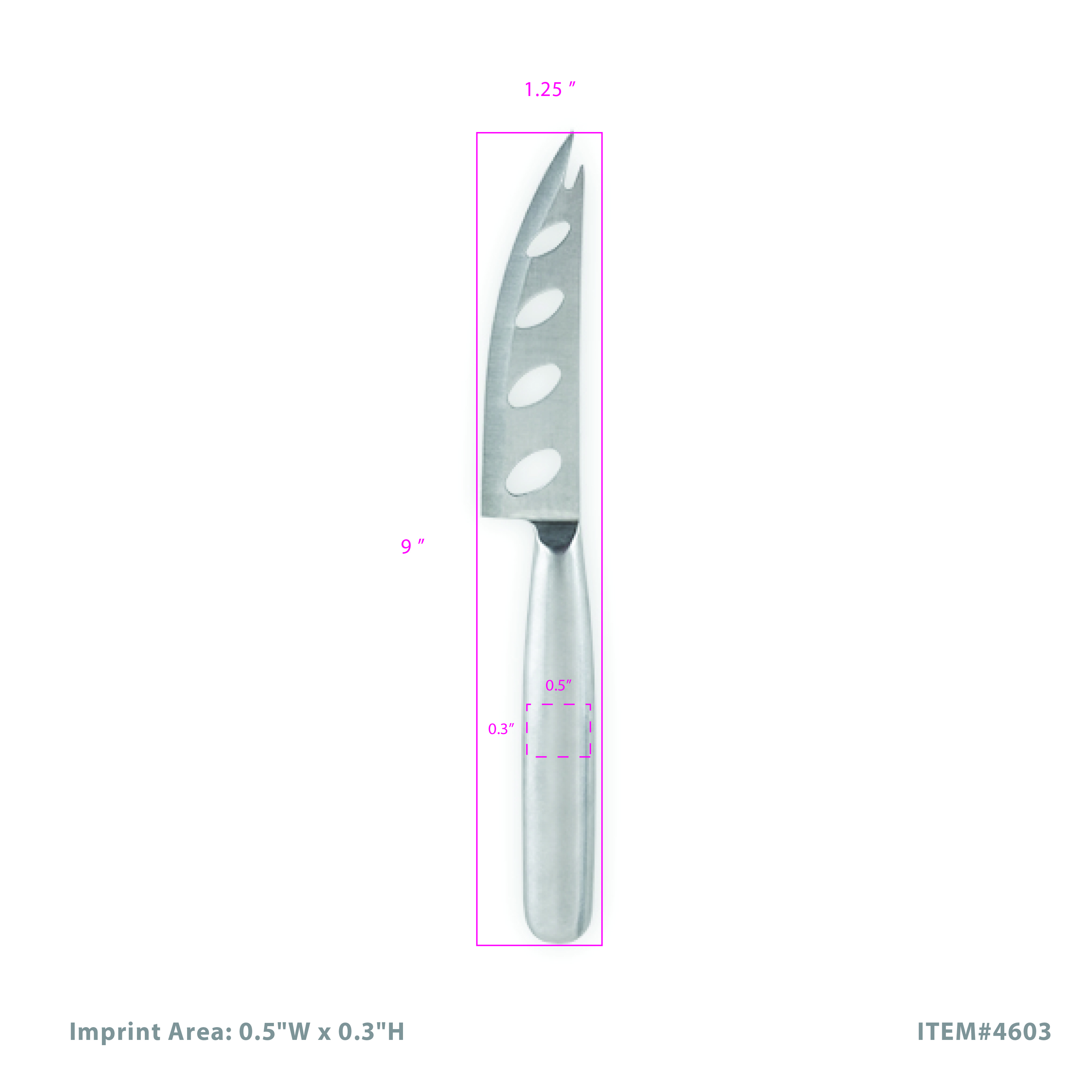 True® Silver Perforated Cheese Knife 5