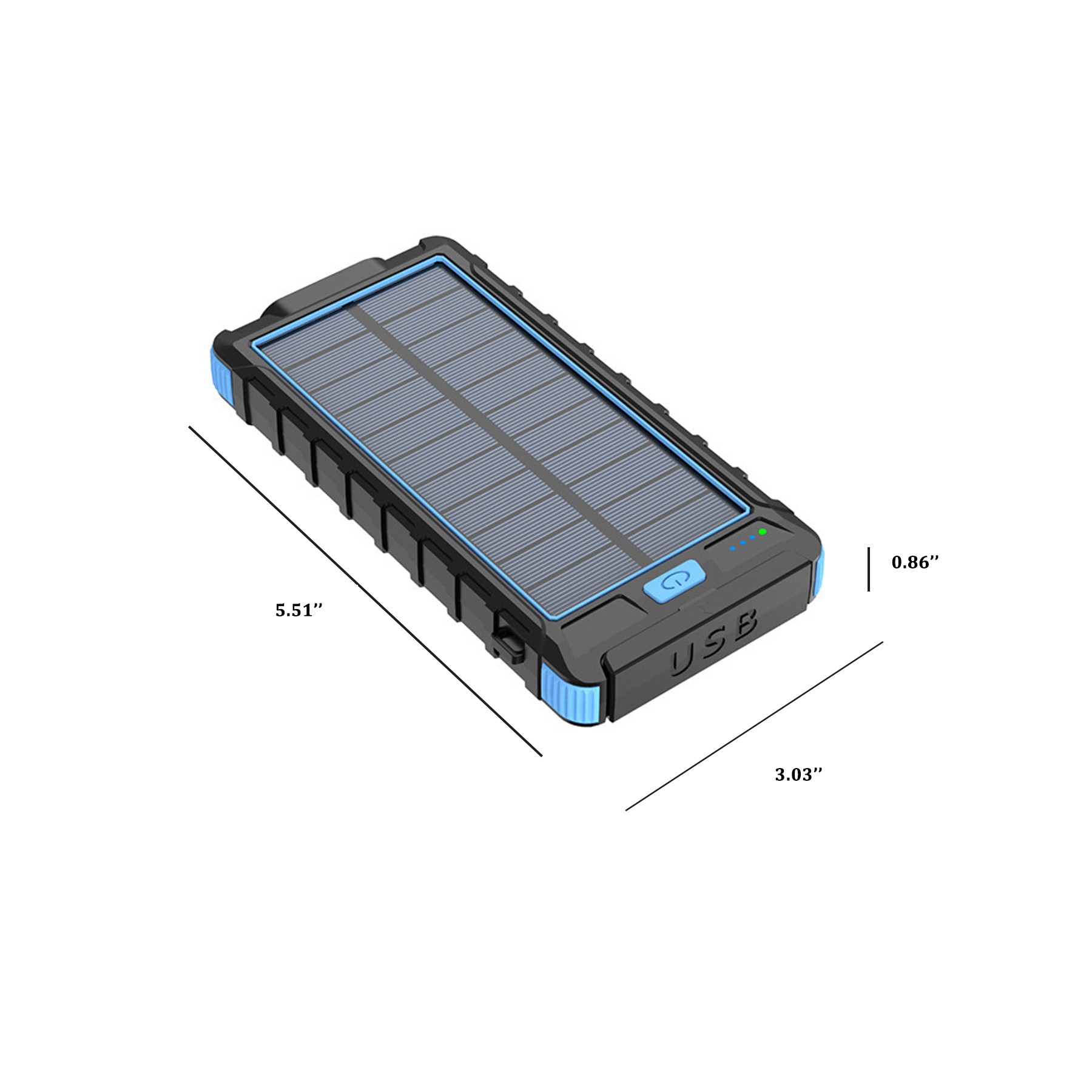20000Mah Portable Solar Power Bank With Flashlight 5