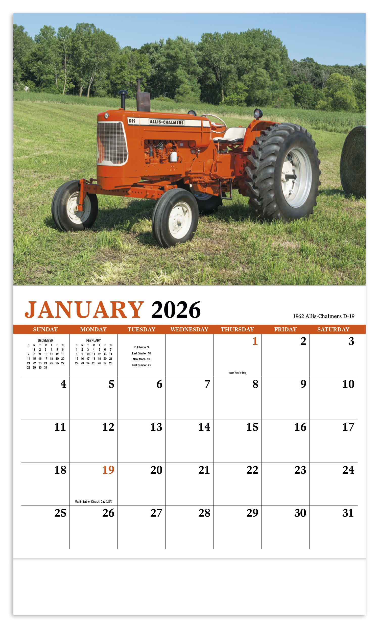 HotLine® Products Vintage Tractors Appointment Calendar - Stapled 35