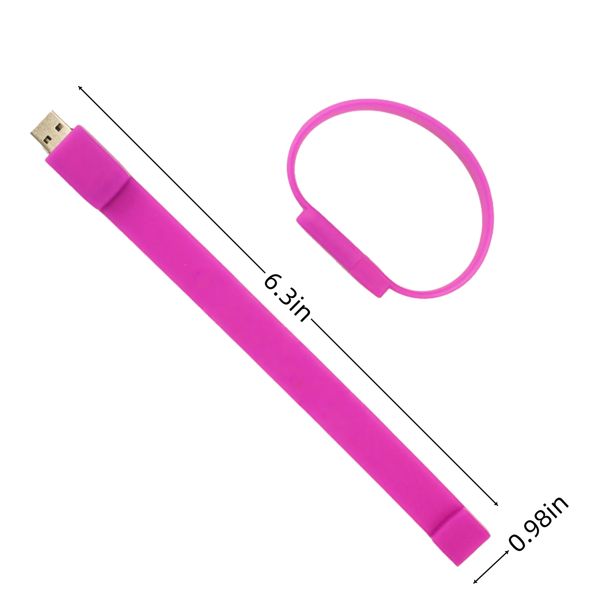 MOQ Colorful Wearable USB Drive Rubber Bracelet for Students 2