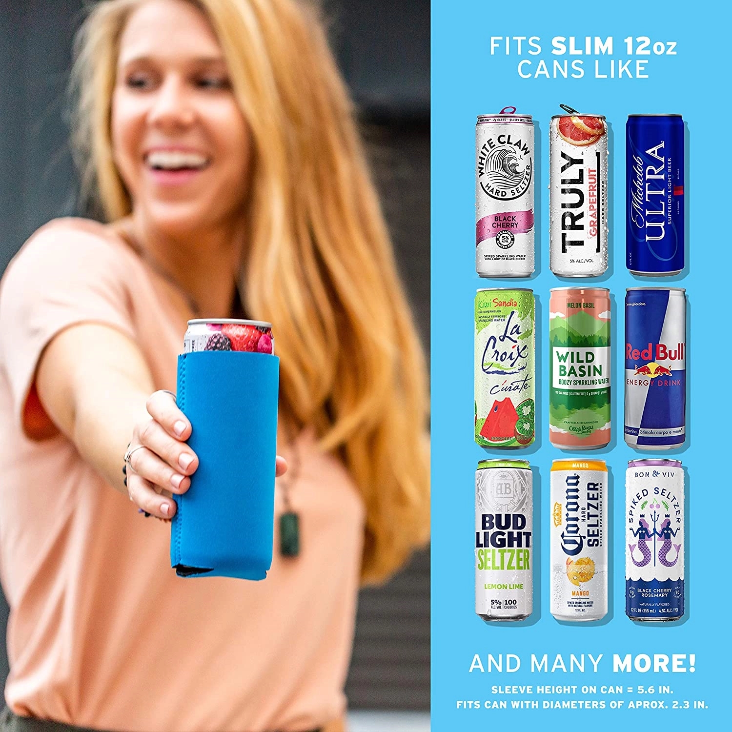 12oz Sublimated Slim Can Cooler Sleeve 6