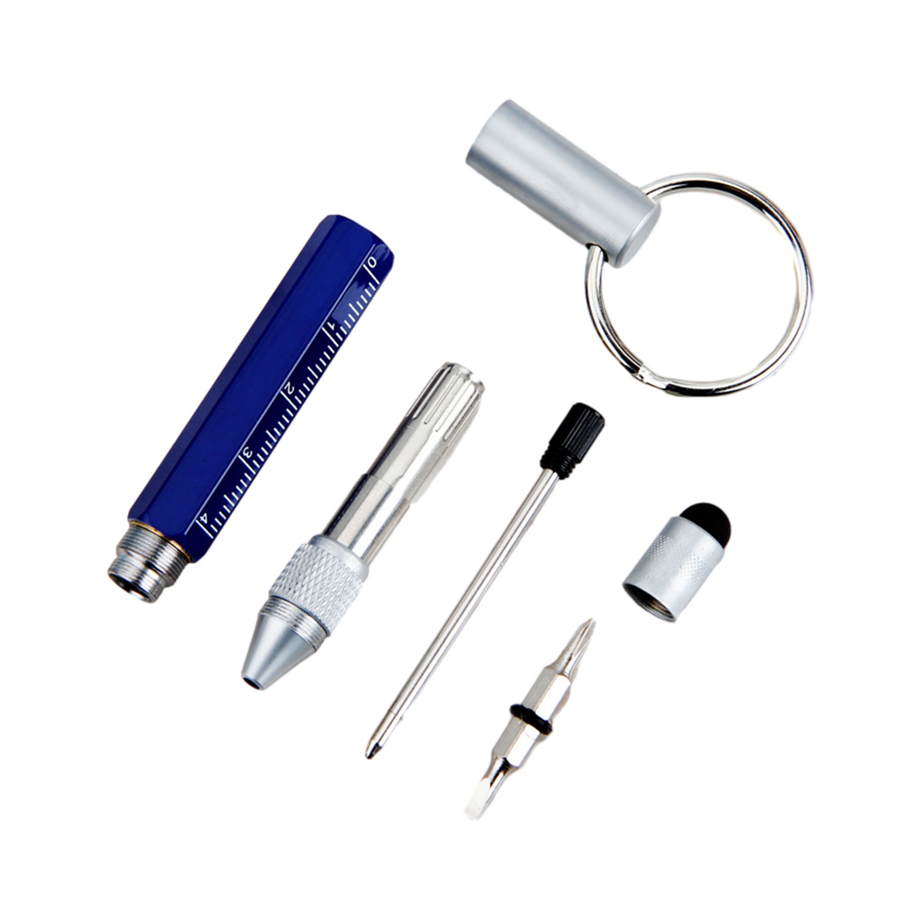 6 In 1 Multifunction Key Ring Tech Tool Pen 1