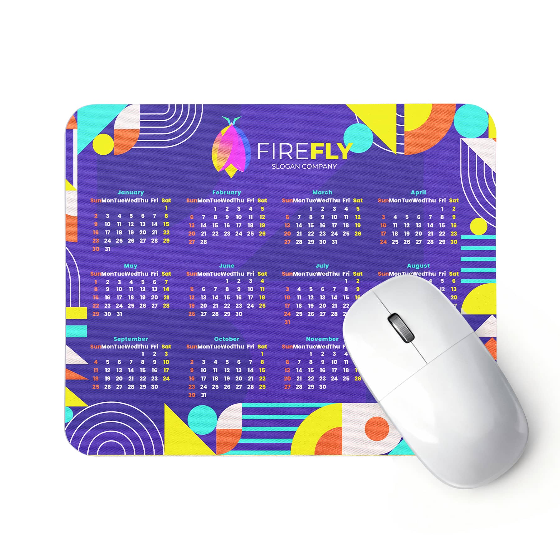 7'' x 8 2/3'' x 1/16'' Soft Thin Mouse Pad 3