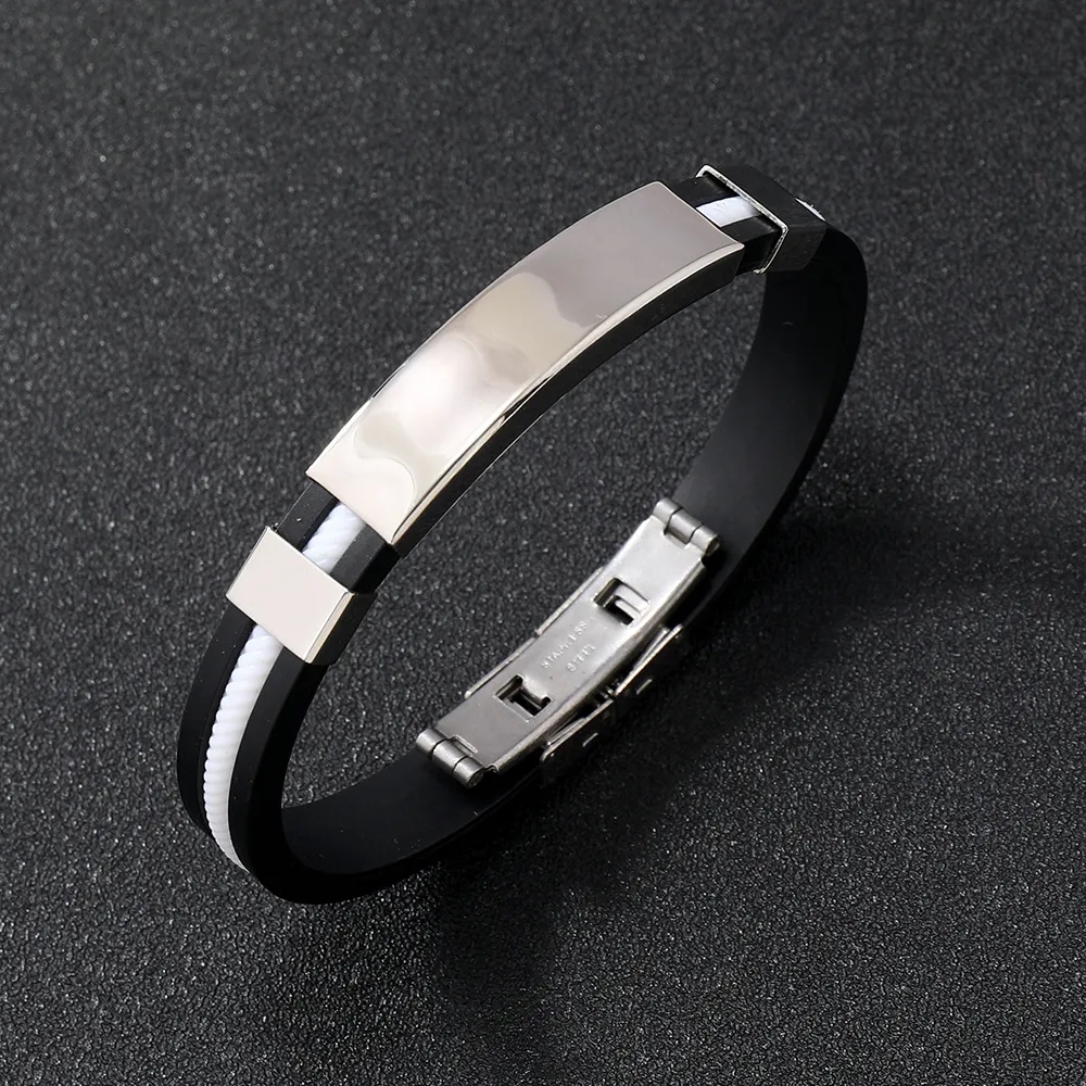 Titanium steel silicone bracelet 4