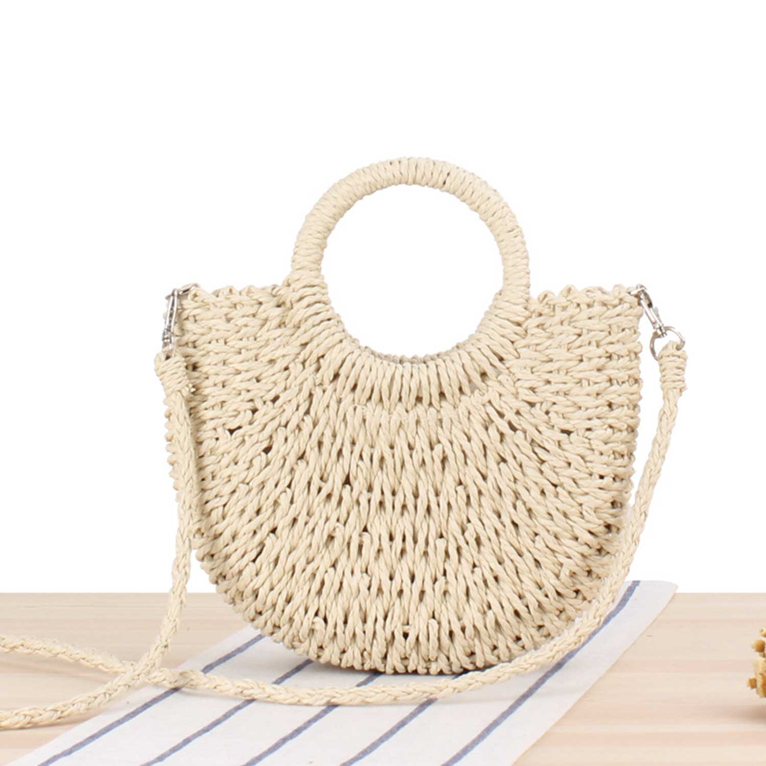 Seaside Woven Hobo – Boho Beach Sling Bag 1