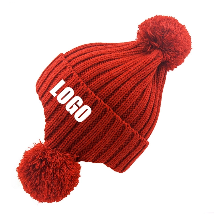 Custom Beanie Hats Winter Knitted Caps With Earflaps 3