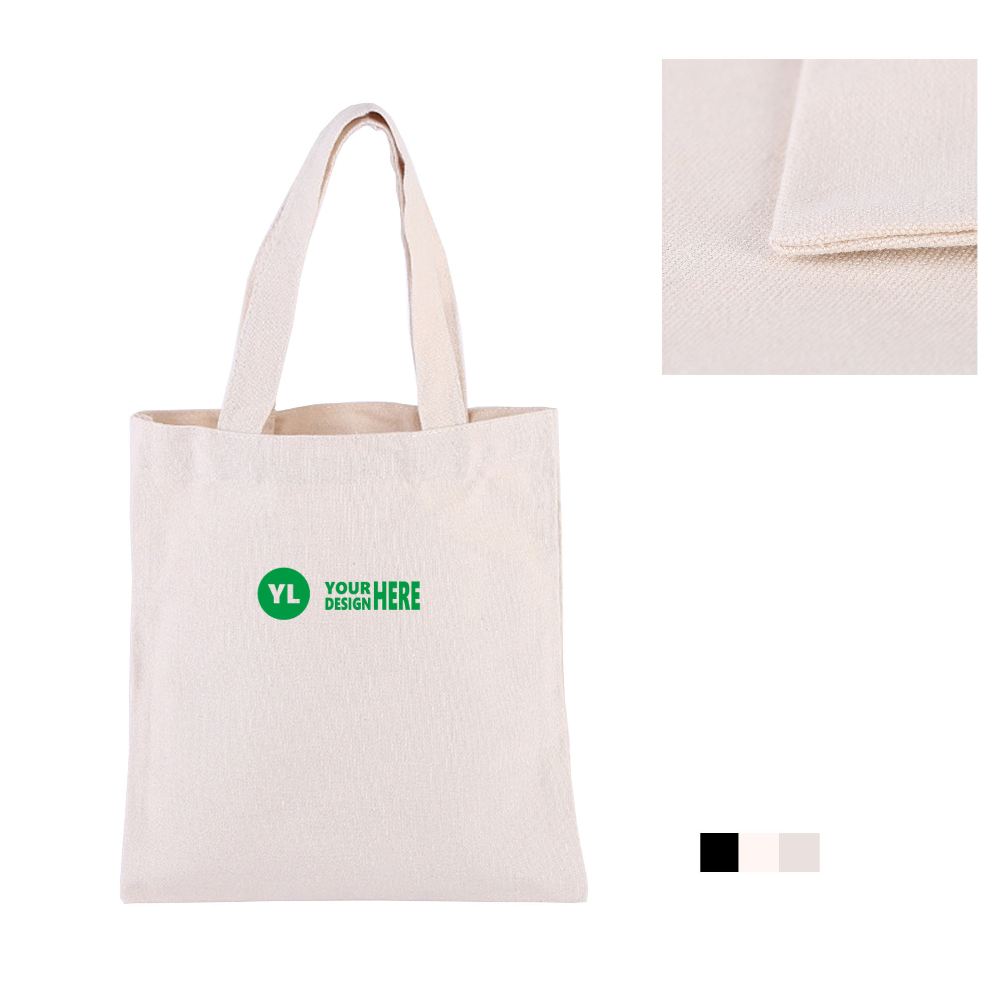 Customizable Vertical Canvas Tote For Daily Use, custom tote bag with logo imprint 2