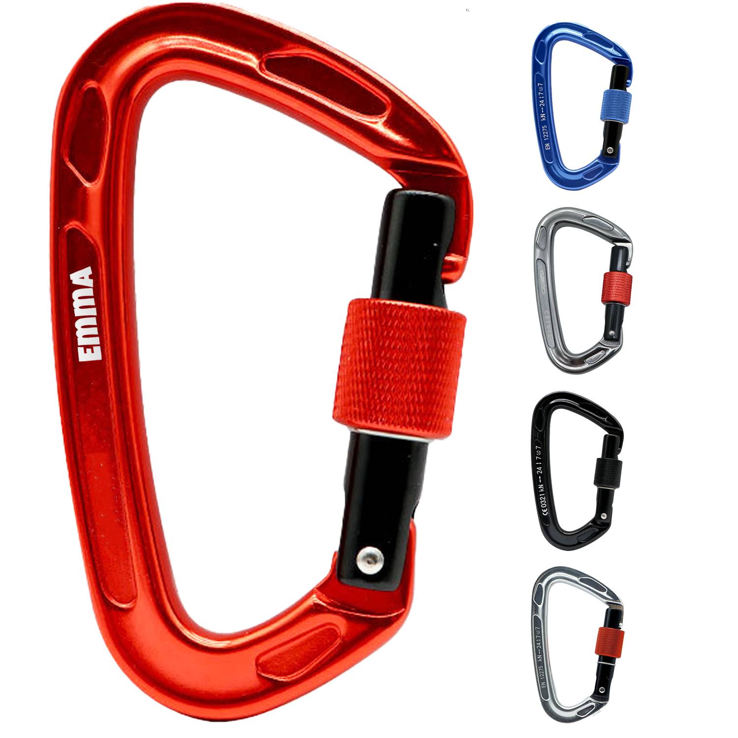 D Ring Climb Locking Carabiner Clip Lightweight and Strong 6
