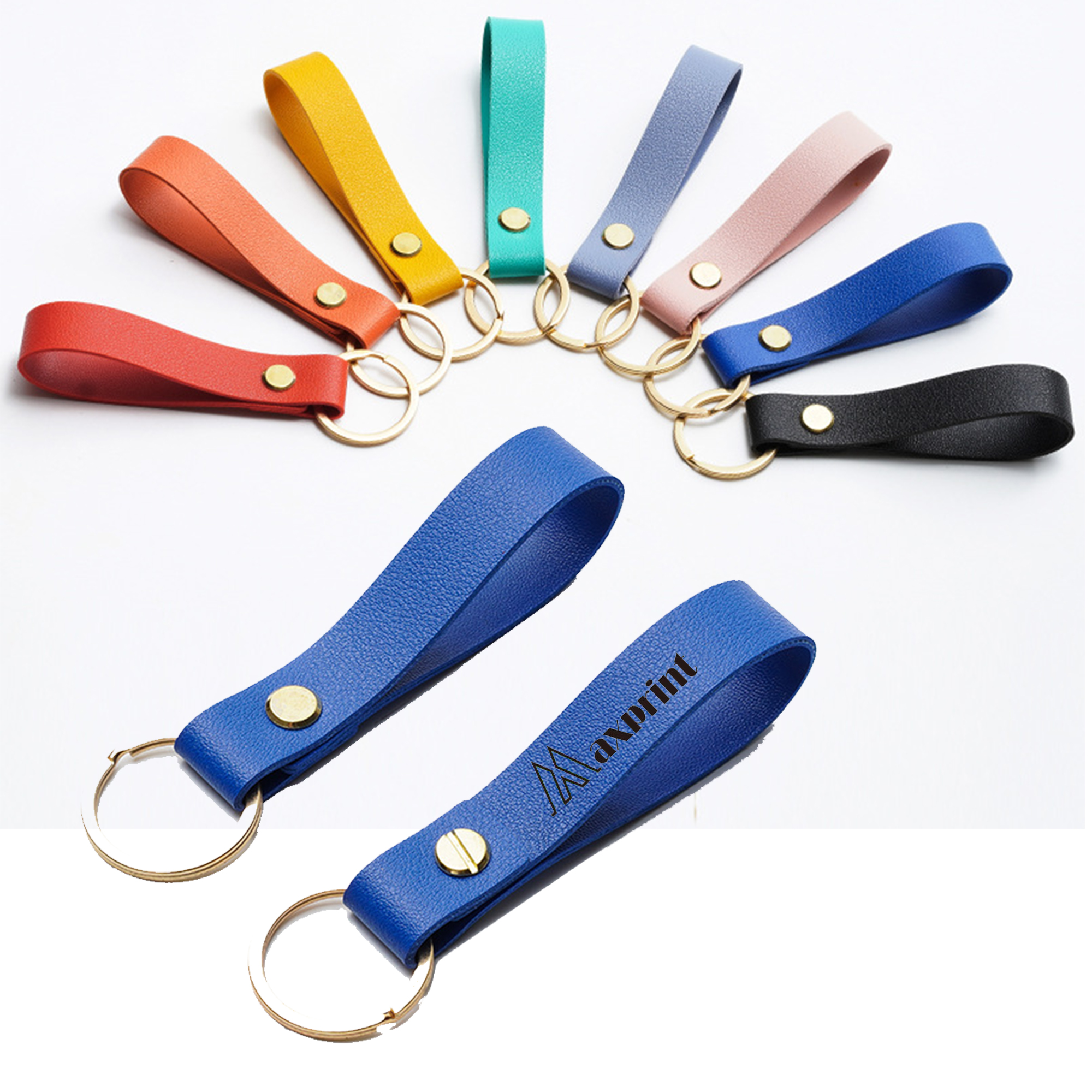 Multi-colored PU Leather Keychain 1