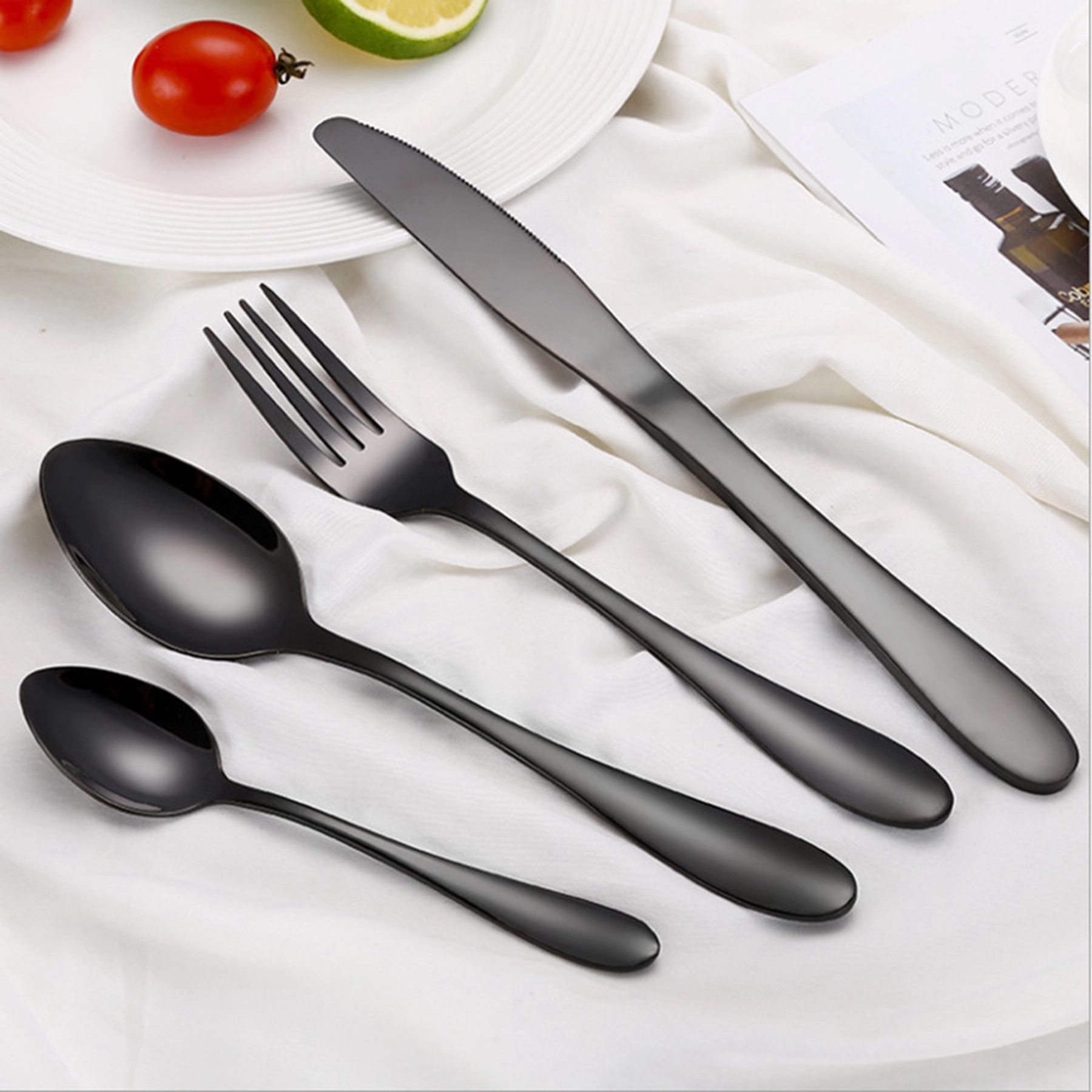 4PCS Stainless Steel Upscale Dinnerware Set 10