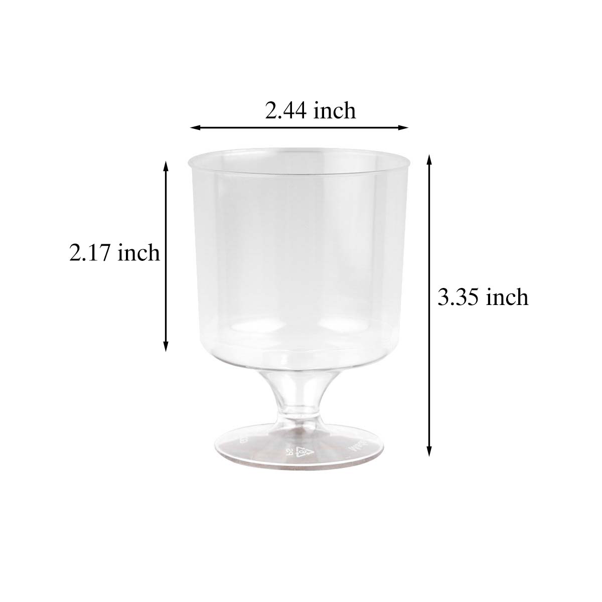 5oz Clear Disposable Plastic Dessert Cup Goblets for Party 3