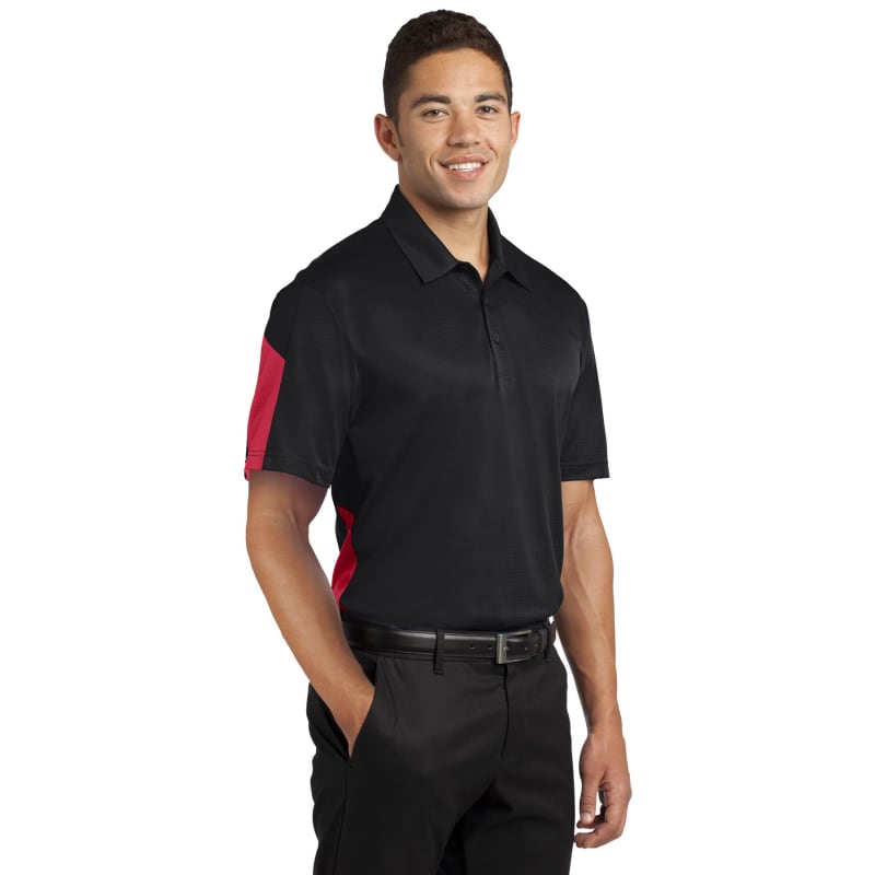 Sport-Tek PosiCharge Active Textured Colorblock Polo. 34