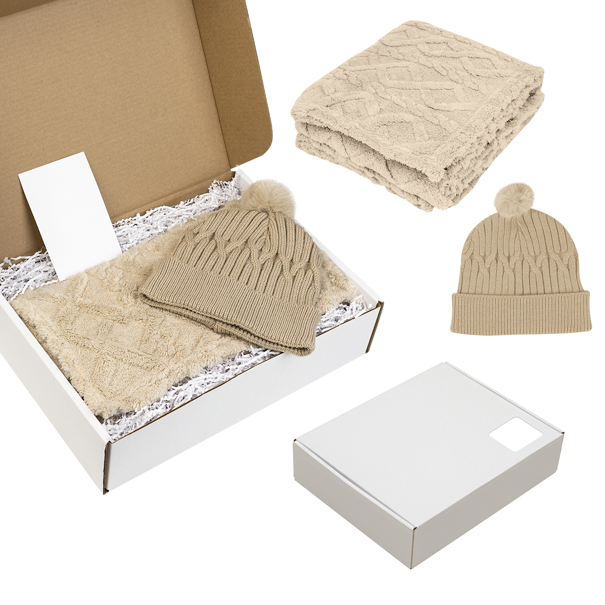 Bundle Up Beanie & Blanket Gift Set 4