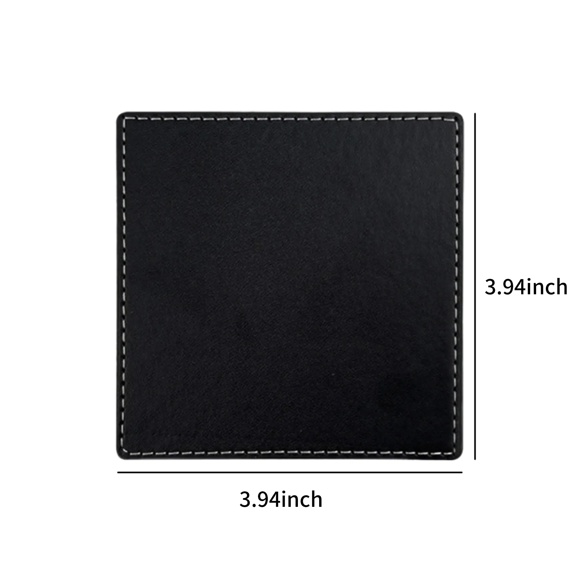 PU Leather Coaster with Stitching 4