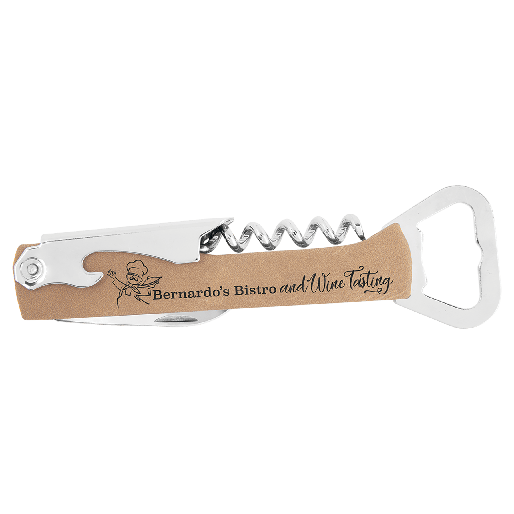 Laserable Leatherette Wine Bottle Opener 13