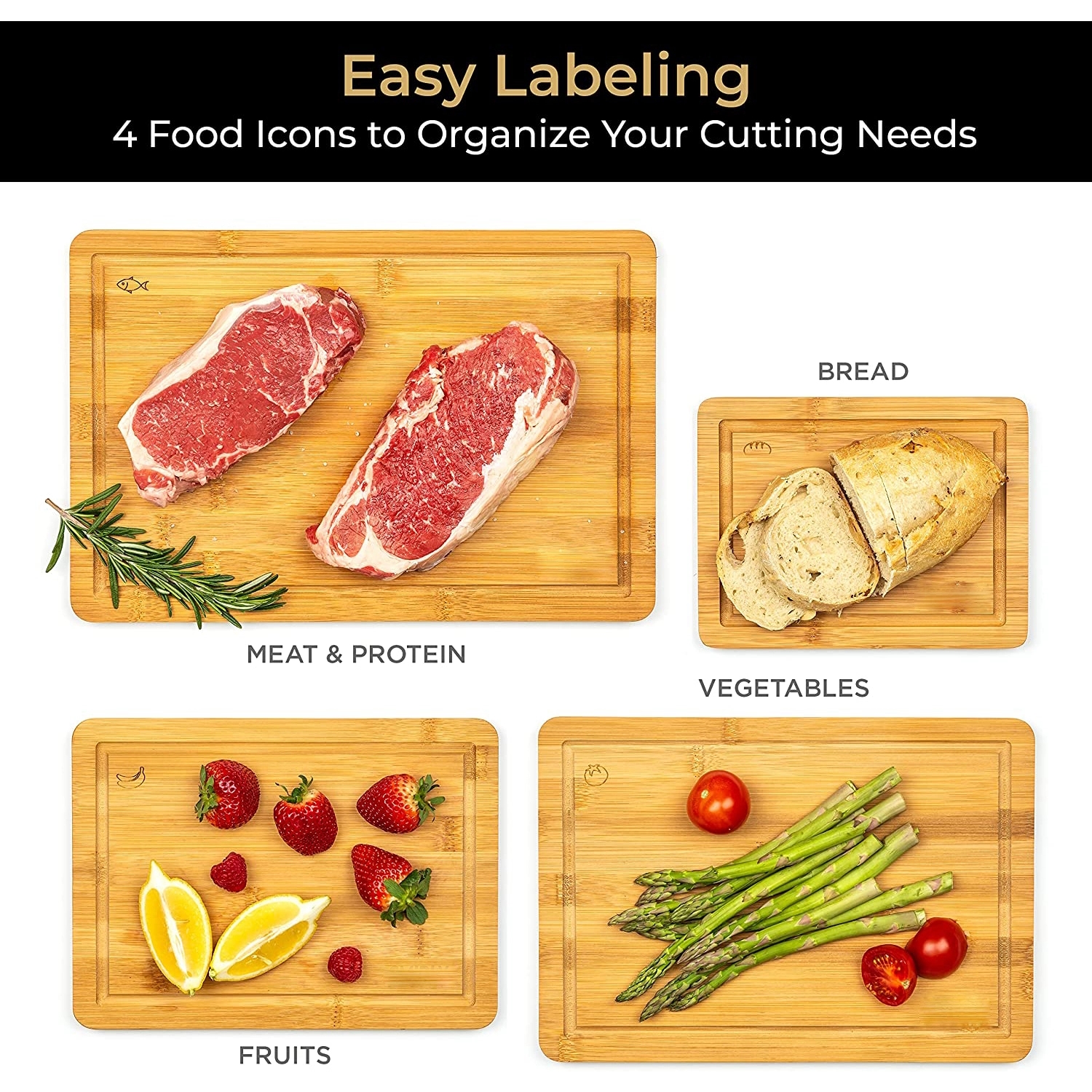 Bamboo Cutting Boards for Kitchen 5