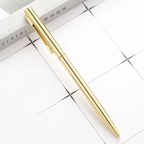 Luxury Gold Slim Metal Hotel Pen 8
