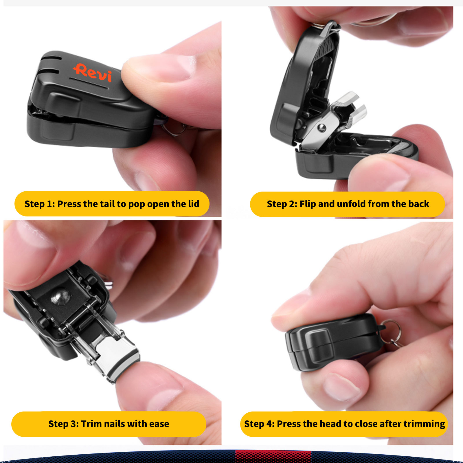 Zorven Stainless Steel Foldable Keychain Nail Clipper 2