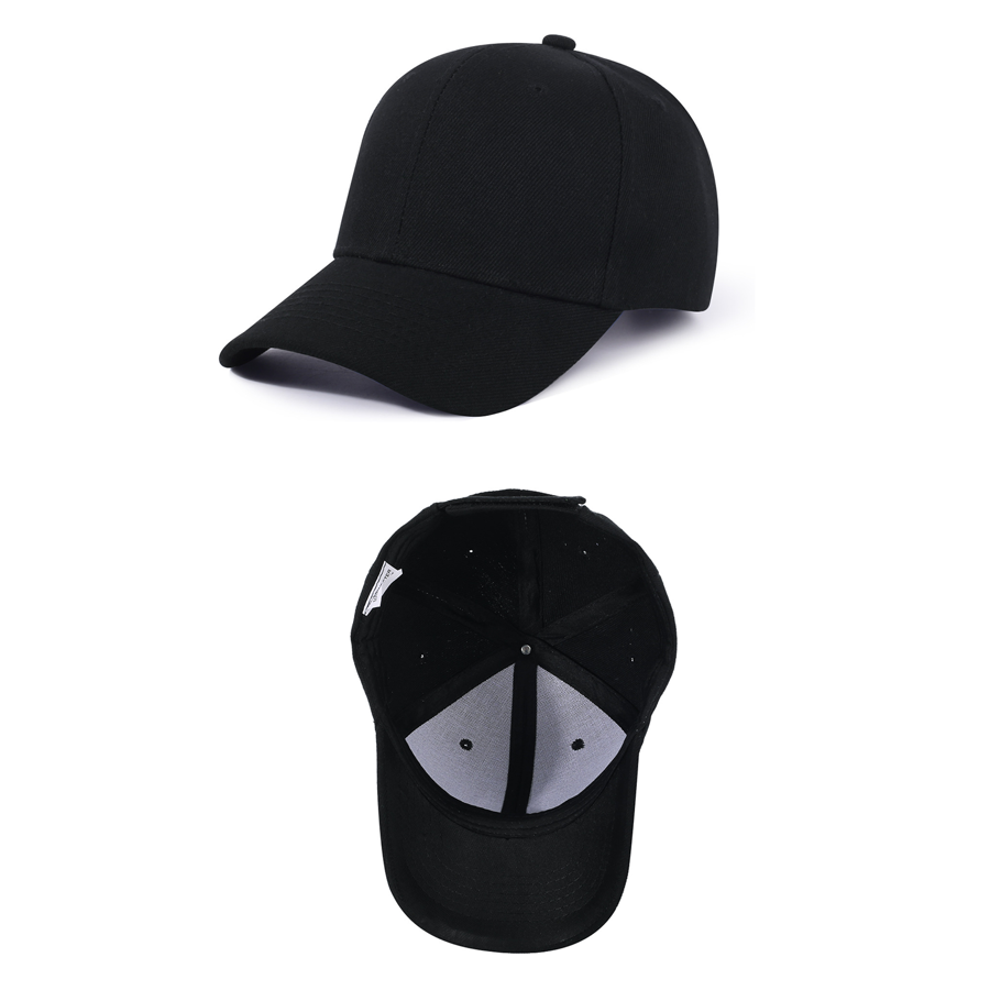 Kids' Stock Solid Color Polyester 6-Panel Cap 19