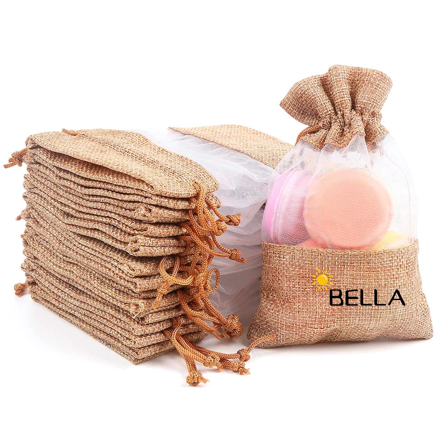 Burlap Drawstring Gift Bag 1