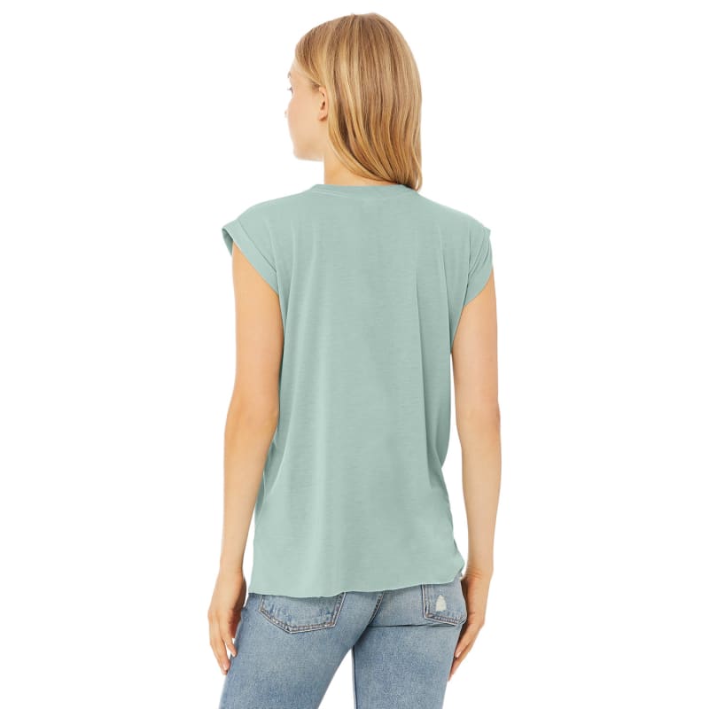 Bella + Canvas Ladies' Flowy Muscle T-Shirt With Rolled Cuff 12