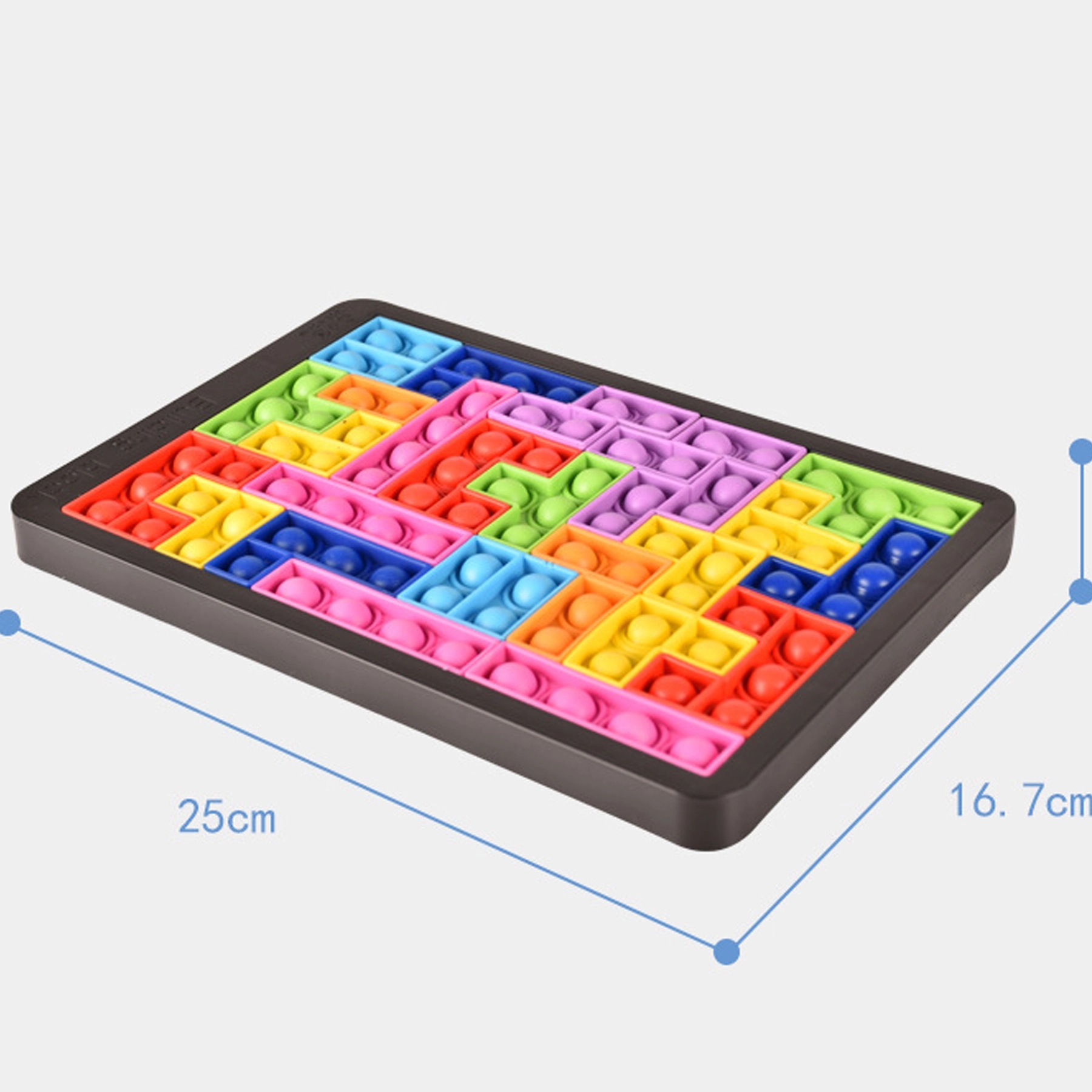 Fidget Toy Tetris Push Pop Bubble Sensory Board 6