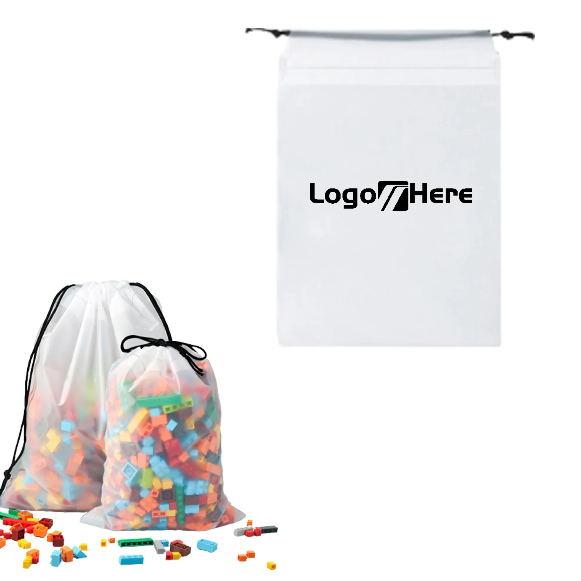 Frosted Transparent Drawstring Bag 2