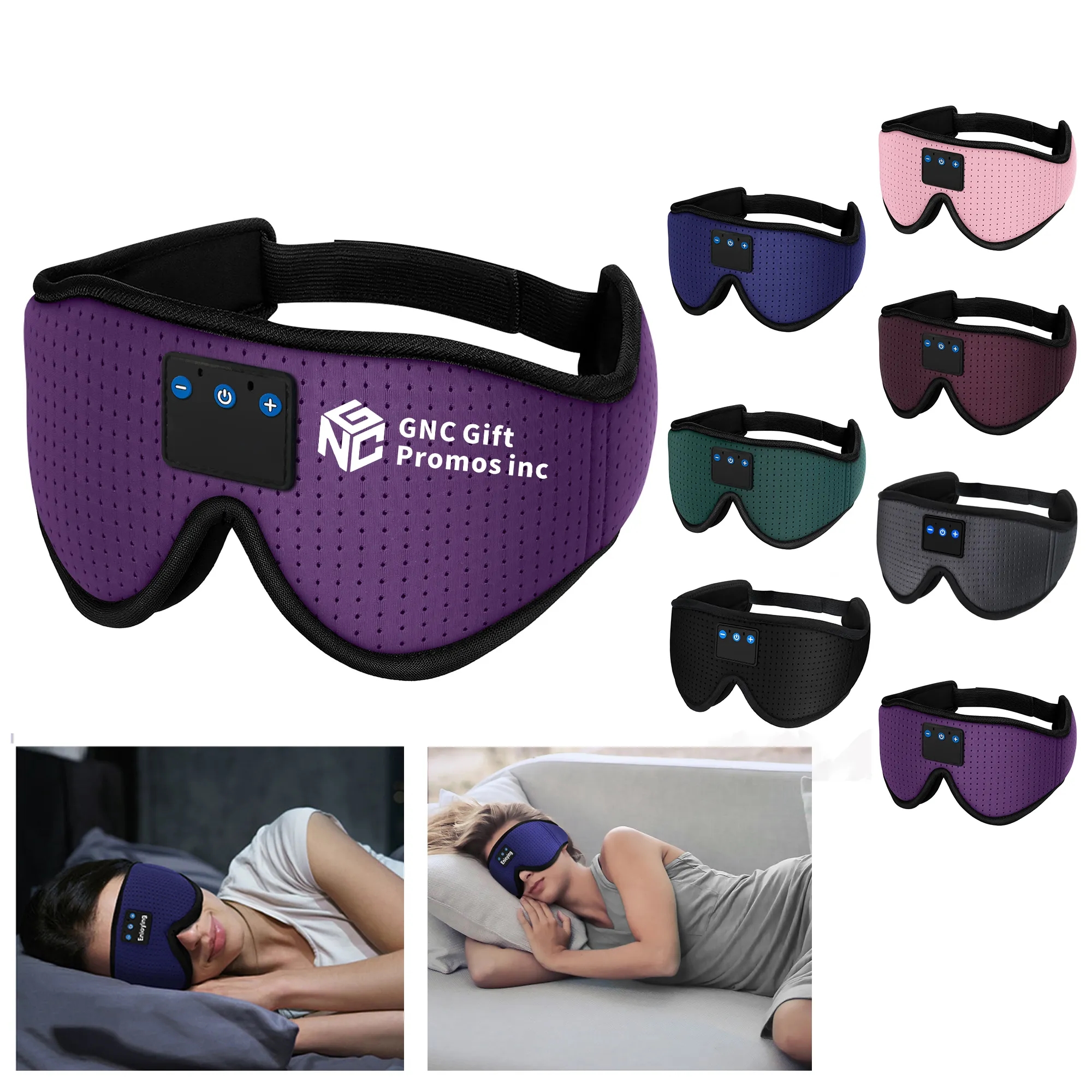 Smart Light-Shielding Eye Mask with 3D Music & Bluetooth 5.4 2