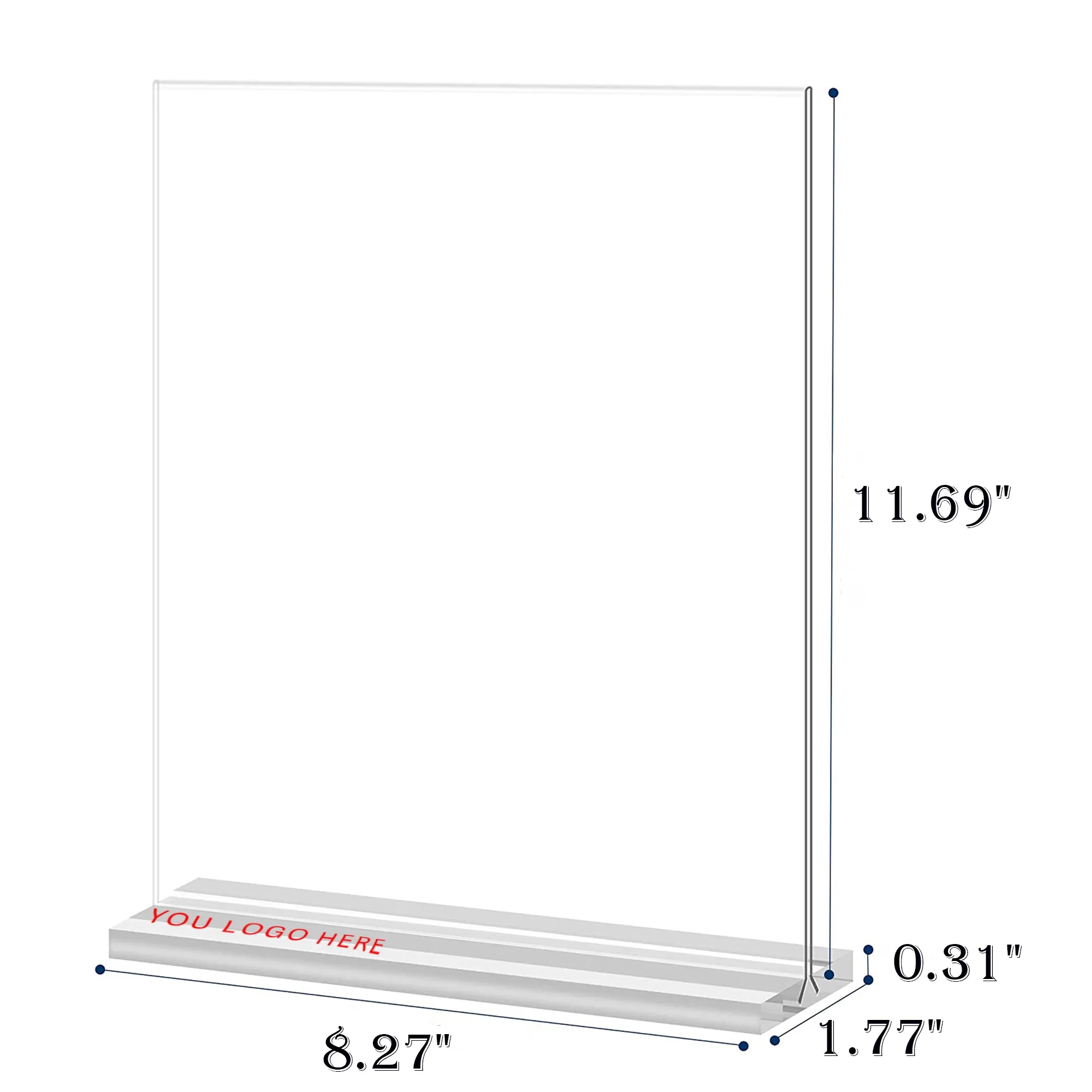Acrylic Sign Holder 8.5 X 11 inchs
