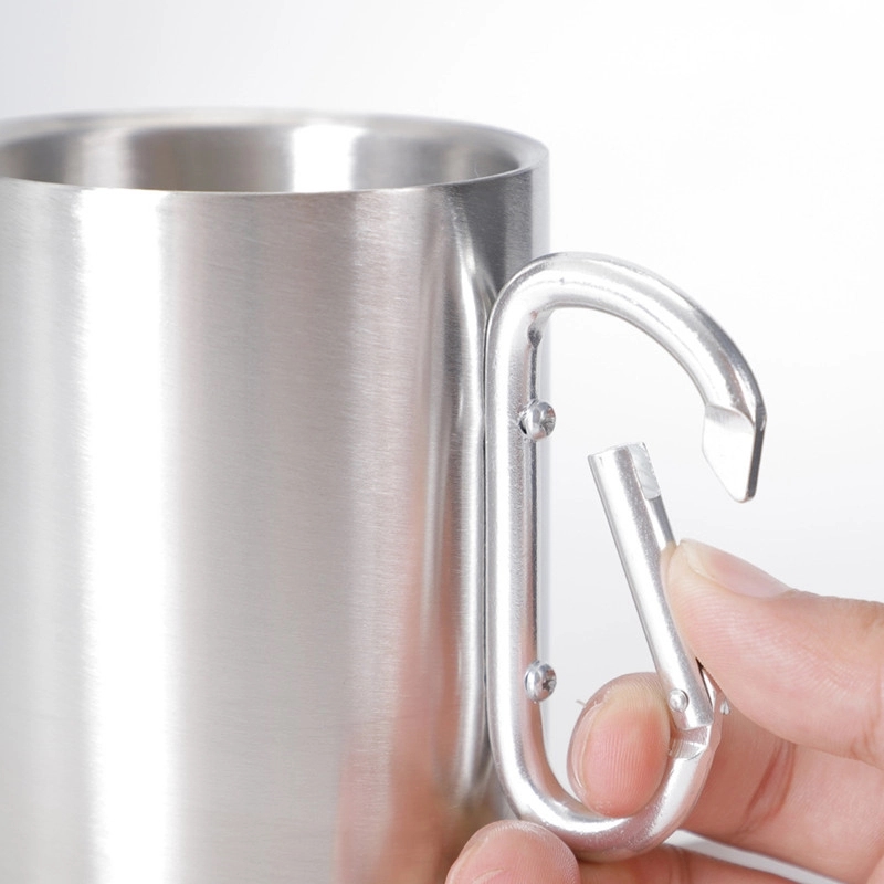 220ml Stainless Steel Mug with Handle and Lid 2